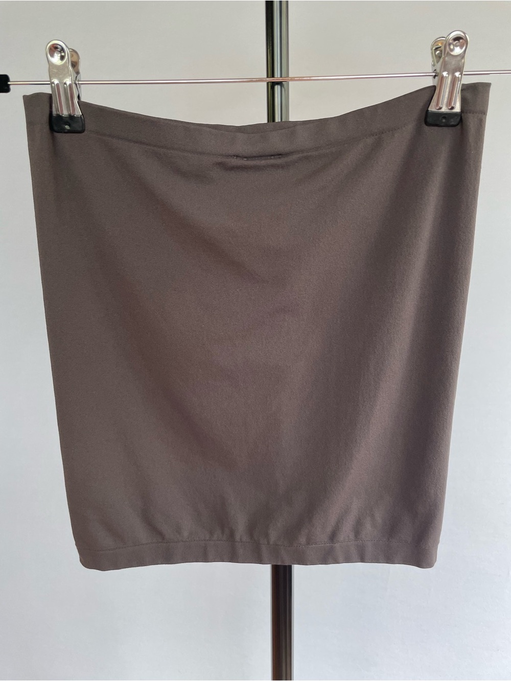 Wolford Fatal Top Sleeveless seamless slim tube top size Medium Saba grey brown - Picture 4 of 8